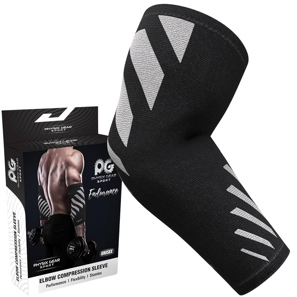 Amazon | Physix Gear 肘ブレース 腱鞘炎用 - 最高の圧縮アーム